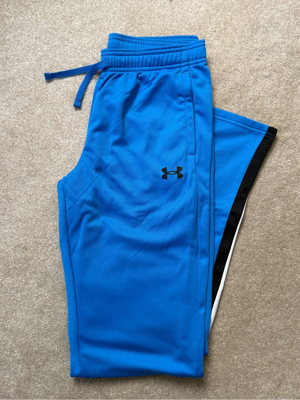 Under Armour Kids Royal Blue Jogger Sweatpants with Black Trim